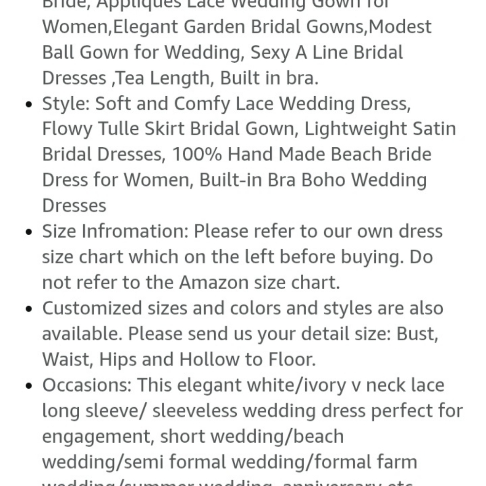 NWT White Lace Tea Length Bridak Shower Or Wedding Dress - Picture 6 of 10